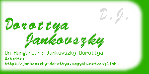 dorottya jankovszky business card